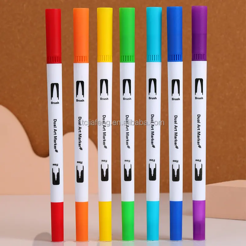 Artecho 12 Kleuren Dual Tip Aquarel Penseel Pen Art Marker Aquarellen Lijntekening Pen