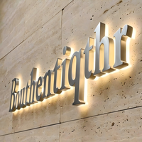 Letras de Canal con Retroiluminación LED 3D Personalizadas, Letreros para Tiendas, Letreros con Iluminación Frontal, Logotipo para Publicidad Comercial