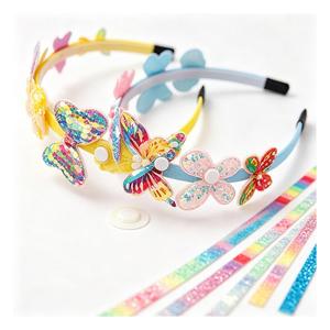 Kit de Accesorios para el Cabello DIY para Niños, Diademas Brillantes, Pegatinas de Sirena y Arcoíris, Manualidades, Regalo para Fiestas - Product Image 3