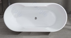 Vente chaude Blanc Ovale Design Autoportant Whirlpool Acrylique <span class=keywords><strong>Baignoire</strong></span> <span class=keywords><strong>Baignoire</strong></span> En Pierre Artificielle Pour Appartement Hôtel - Product Image 4