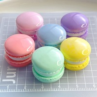 Vente en Gros Stéréo Macaron Burger DIY Porte-clés Résine Accessoires Kawaii Charmes Résine Artisanat pour la Décoration