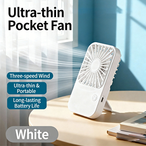 Ventilador de Mano Portátil Recargable USB, Mini Ventilador de Bolsillo, Pequeño Ventilador Personal, Funciona con Batería, para Viajes, Aire Libre, Verano - Product Image 3