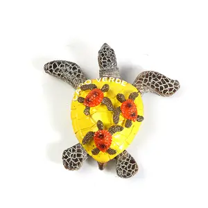 Manyetik etiket 3d reçine plaj hediyelik eşya hayvan desen dekor kişiselleştirilmiş deniz kaplumbağası buzdolabı mıknatısı