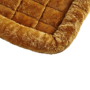 Lit pour <span class=keywords><strong>chien</strong></span> rectangulaire en peluche jaune minimaliste personnalisé en usine lit pour <span class=keywords><strong>tapis</strong></span> de <span class=keywords><strong>chien</strong></span> <span class=keywords><strong>anti</strong></span>-<span class=keywords><strong>stress</strong></span> moderne moyen - Product Image 5