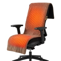 Coussin chauffant USB pour siège de voiture et de bureau, matériau Thinsulate, design ergonomique, lavable, ajustement universel pour bureau et voiture
