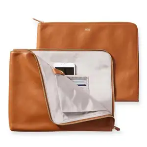 Wholesale Zipper Travel Business Leather Tablet Sleeve Laptop Bag ,Multipurpose Waterproof Customize Laptop Sleeve