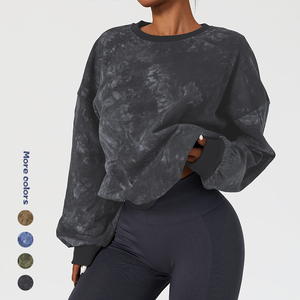 BCX6475 <span class=keywords><strong>sweat</strong></span>-shirt ample <span class=keywords><strong>Tie</strong></span> <span class=keywords><strong>Dye</strong></span> pour femmes, hauts à la mode, manches longues, oversize, Top décontracté, col ras du cou, manches longues - Product Image 1