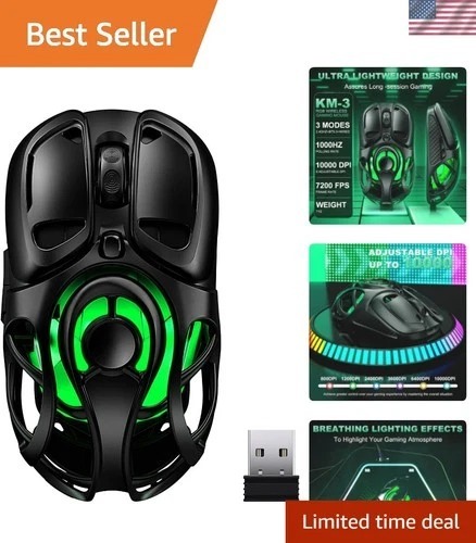Manufacturer Custom Ultra Light Ergonomic 2.4ghz 6d High DPI 30000 300mah Dual Mode Led Rgb Wired Wireless Computer Mouse Gaming
