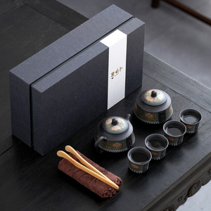 Juego de Té de Arcilla Púrpura Blue Ruyi, Completo con Tazas y Pinzas, Ideal para Regalo Empresarial - Product Image 2
