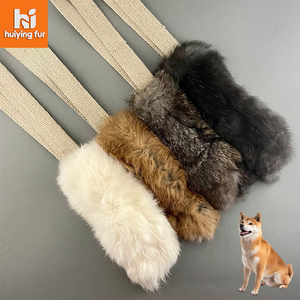 Di lunga durata in vera pelliccia di coniglio cane giocattolo da masticare morbido resistente e sicuro per il cucciolo di addestramento per la dentizione per tutte le occasioni gioco di animali - Product Image 1