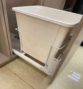 Kitchen cabinet plastic built-in 30L pull out waste bin trash can
