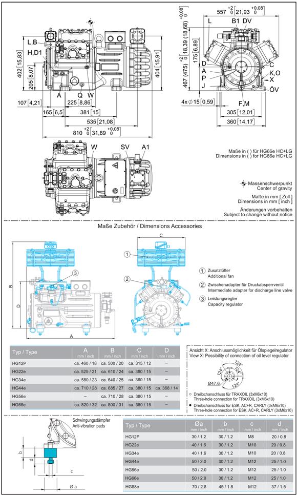 Τιμή συμπιεστών ψύξης συμπιεστών Bock R134A HGX66e/1750-4S