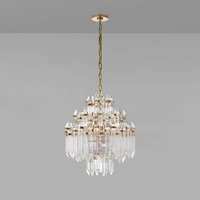 Lustre moderne au design américain unique, créatif et luxueux pour villa, luminaire de salon, lampe à suspension en cristal