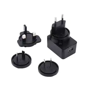 Adaptor sakelar steker multiguna dapat dipertukarkan, catu daya Dc 12 v 1,5a 18w 12 Volt Dc 1,5a