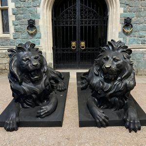 Özel boyutlu Metal pirinç kaplan heykeli büyük açık hayvan heykeli bahçe ve veranda dekorasyon - Product Image 3