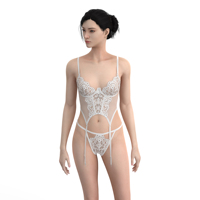 Groothandel Corset BH & Slip Sets Mode Sexy Doorschijnende Borduurkant Lingerie String Thong 2024 Dames Ondergoed