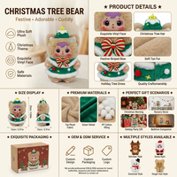 Adorno de Escritorio con Diseño Navideño, Muñeco de Peluche Suave de Algodón, Decoraciones Personalizadas, Regalo, Mini Caja Sorpresa, Muñecos Adorables