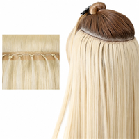 Extensions de cheveux naturels russes Remy blondes 613, tissage papillon, double épaisseur, colorées XO, vente en gros, fournisseur d'usine