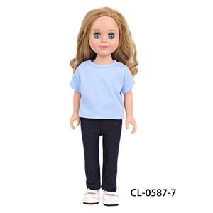 T-shirt uni pour poupée de <span class=keywords><strong>18</strong></span> pouces, vêtements pour poupée américaine de 43 cm, vente chaude - Product Image 3