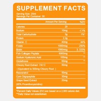 Collagène de beauté premium pour les cheveux, la peau, les ongles, les os et les articulations, boisson au collagène avec 6000 mg de peptides de collagène marin