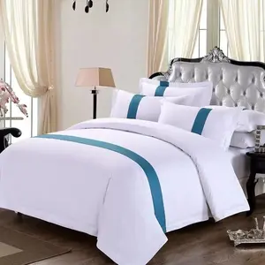 Ensemble de draps de lit pour hôtels, blanc, taille king