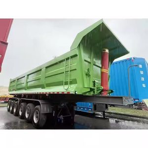 Fengniao U-shape Automatic Diesel Dump Truck 40-50 Ton Capacity Aluminum/Alloy Rear Door Sand Transport <b>Box</b> <b>Trailer</b> Semi-<b>Trailer</b> - Product Image 3