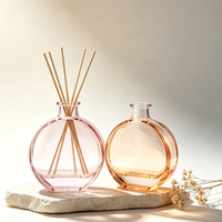 Forme plate désodorisant diffuseur d'arôme huile bouteille en verre diffuseur de roseau en verre bouteille 50ml 100ml 150ml 200ml