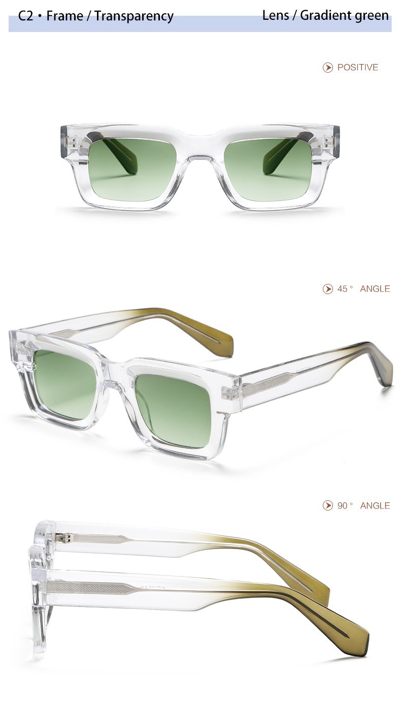 Occhiali da vista Unisex Fiona 20212 | Occhiali Quadrati Neri in Acetato | IT
