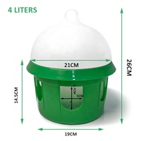 PP plastique 1.5L 2.5L 3.5L 5.5L 6.5L 8.5L 10L facile à nettoyer pigeon distributeur d'eau pigeon abreuvoir oiseau distributeur d'eau