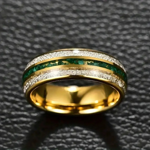 Nhẫn Cổ Mạ Vàng 8Mm Tungsten Engagement Meteite Tungsten Nhẫn Người Đàn Ông - Product Image 2