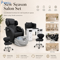 Chaise de spa pour pédicure avec système de massage Shiatsu sans tuyauterie, professionnelle et commerciale, pour salon de manucure
