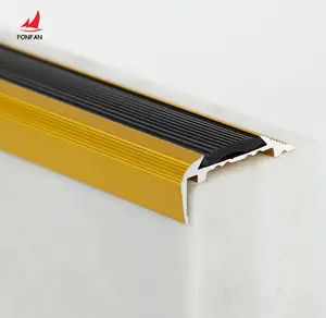 Metal Stair Nosing For Carpet Wood Floor Stair Tread Covers Anti Slip Staircase Trim