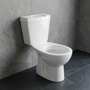 Asiento de inodoro de baño Irani estándar moderno, cubierta de asiento suave de acoplamiento cerrado, trampa S P, portátil sanitario de cerámica de dos piezas - Product Image 1