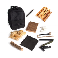 Kit de démarrage de feu professionnel avec bâtons de démarrage de feu Fatwood Tinder pour camping chasse aventure en plein air