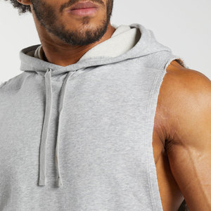 Custom <b>Men</b> Winter Gym Hoodies 100% Cotton Fleece Sleeveless <b>Pullover</b> Quick Dry Customizable Colors & Sizes - Product Image 6