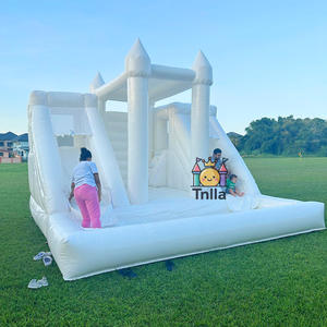 Trampoline gonflable Combo Château de trampoline de mariage Trampoline <span class=keywords><strong>blanc</strong></span> commercial Maison avec toboggan - Product Image 2