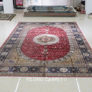<span class=keywords><strong>Alfombra</strong></span> de seda tejida a mano grande de 12x18 pies, <span class=keywords><strong>alfombra</strong></span> <span class=keywords><strong>radiante</strong></span> enorme para decoración del hogar, medallón, <span class=keywords><strong>alfombra</strong></span> para Villa - Product Image 2