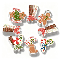 Autocollants de Noël personnalisés découpés à la forme, en vinyle imperméable et amovibles, pour emballage cadeau, cartes de vœux, impression d'autocollants de fêtes