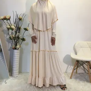 robe moderne hijab Suppliers-Robe de prière en coton, rouge, couleur unie, moyen-orient, livraison gratuite, russie, dubaï, Robe de prière, hijab, pour vêtements islamiques