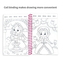 Livre de coloriage pour enfants à spirales avec couverture souple Keybaby, 5 motifs d'animaux colorés, simples et amusants pour la relaxation