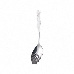 Juego de 3 Cucharas de Acero Inoxidable Económicas de Fábrica, con un Hermoso Diseño de Concha, Aptas para Lavavajillas, Estilo Chino, para Cocinar - Product Image 4
