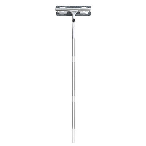 Double Sided Window Cleaner With Extendable Pole For Glass Cleaning High Rise Buildings Manual Squeegee Tool White Plastic - Product Image 5