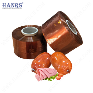 2025 Kosher HANRUISI <span class=keywords><strong>Film</strong></span> barrière PE de qualité alimentaire pour boyaux de saucisses, haute résistance à la traction, souplesse, imprimé, fumé - Product Image 6