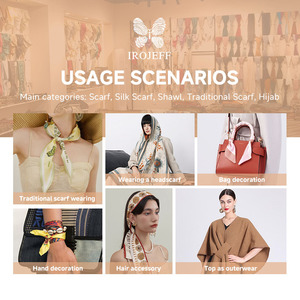 Set di Vestaglie Floreali di Lusso in Poliestere per <span class=keywords><strong>Donna</strong></span>, Kaftan con Catena Decorativa, Copricapo Estivo Leggero e Traspirante, Scialle Elasticizzato in Quattro Direzioni - Product Image 5