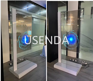 Écran publicitaire tactile <span class=keywords><strong>OLED</strong></span> transparent de 55 <span class=keywords><strong>pouces</strong></span> (2 pièces) pour affichage graphique et animation, idéal pour les magasins de détail et les ascenseurs, téléviseur fin sur pied - Product Image 4