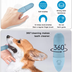 <span class=keywords><strong>Cepillo</strong></span> <span class=keywords><strong>de</strong></span> <span class=keywords><strong>Dientes</strong></span> para Mascotas Wellfine, <span class=keywords><strong>Cepillo</strong></span> <span class=keywords><strong>de</strong></span> <span class=keywords><strong>Dientes</strong></span> <span class=keywords><strong>de</strong></span> Silicona <span class=keywords><strong>de</strong></span> Grado Alimenticio para Perros y Gatos, Se Adapta a la Mayoría <span class=keywords><strong>de</strong></span> los Dedos - Product Image 4