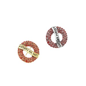 Broche de corona de amapolas rojo intenso, para que no se olvidemos, de aleación de zinc, pin de moda unisex para trajes y abrigos, corsage conmemorativo - Product Image 5