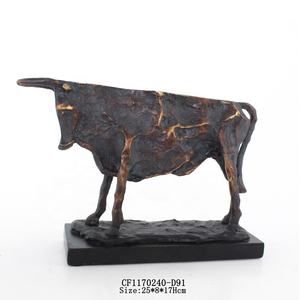 Groothandel 3D Hars Sculptuur Dier Stier Standbeeld Voor Home Decor Home Decoratie <span class=keywords><strong>Bull</strong></span> Brons Europa Folk Art Kunstmatige Shine D - Product Image 4