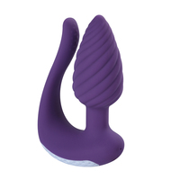 Spiralförmiger Analplug mit Erektionsfunktion, Silikon, Rotierend, Vibrierend, Wiederaufladbar, IPX6 Wasserdicht, Aphrodisia Marke, Geräuscharm, 10 Frequenzen