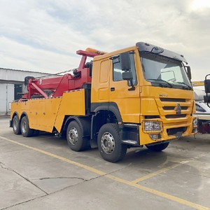 Camion de dépannage rotatif HOWO 8*4 12 roues 50 tonnes, avec plateau porte-voitures 2*30 tonnes, dépanneuse lourde - Product Image 2